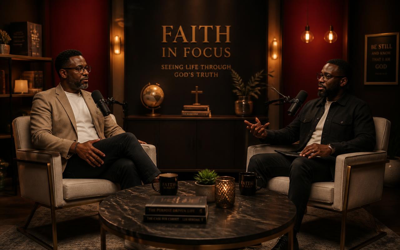 The Transition Show set with host Lee Woodall and co-host Marv Satchell