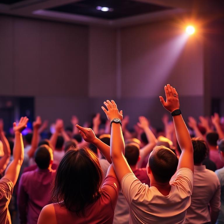 Worship team leading a Sunday service